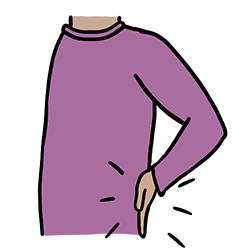 pain in your tummy, lower back or pelvis